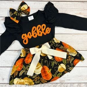 Thanksgiving outfit for girls size 18M - Available in 3M - 8Y.